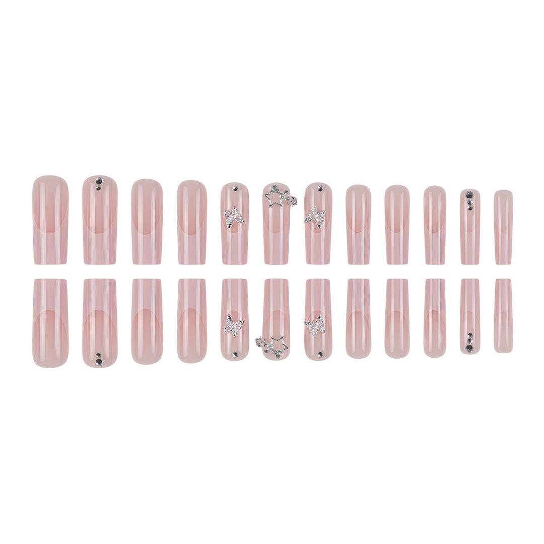 Glamorous Long Square Nail Art Set Bowlift