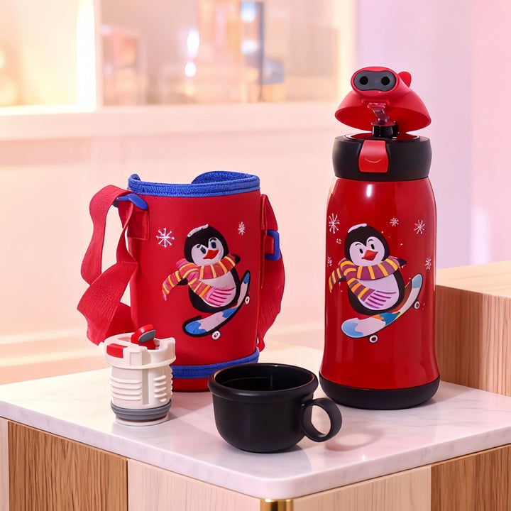 Women's Insulated Drinking Bottle with Colorful Animal Design Bowlift