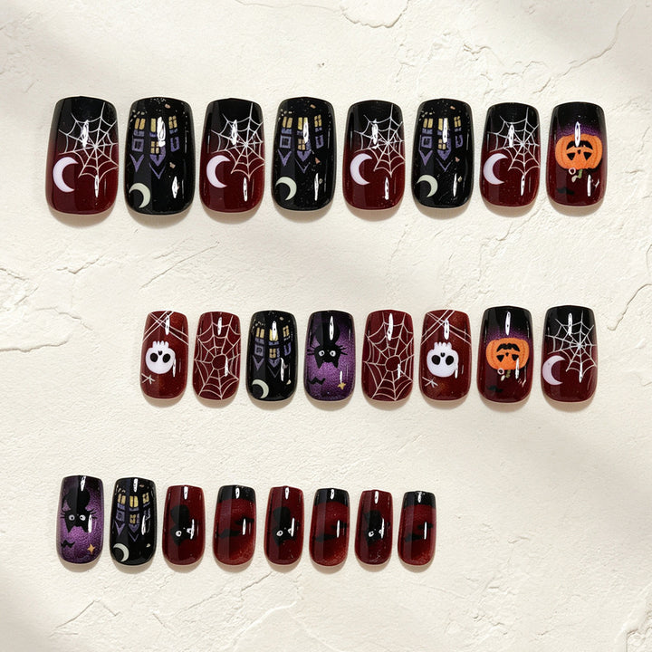 Halloween-Themed Press-On Nail Art Bowlift