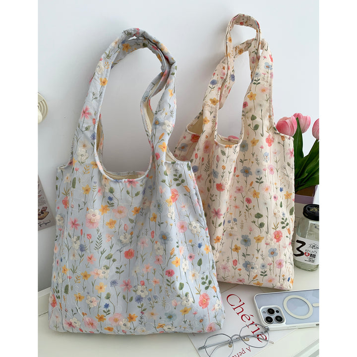 Eco-Friendly Tote Bag With Floral Design Bowlift