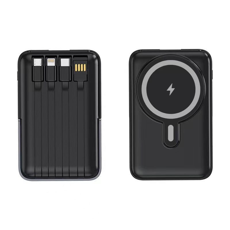 Powerbank with integrated charging cable and magnetic charging function Bowlift