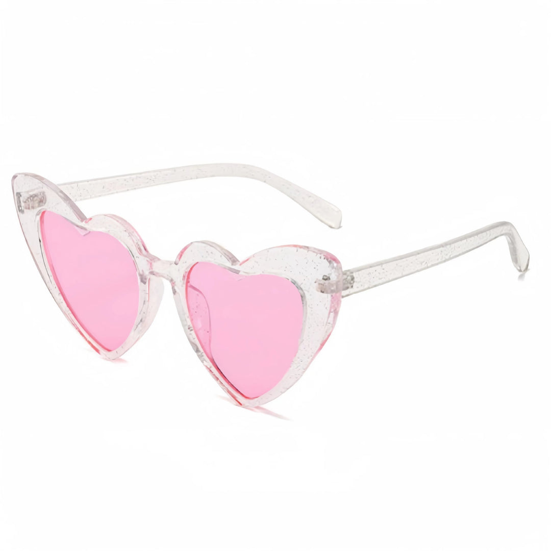Women's Heart-Shaped Sunglasses with UV Protection and High-Quality Film Processing Bowlift