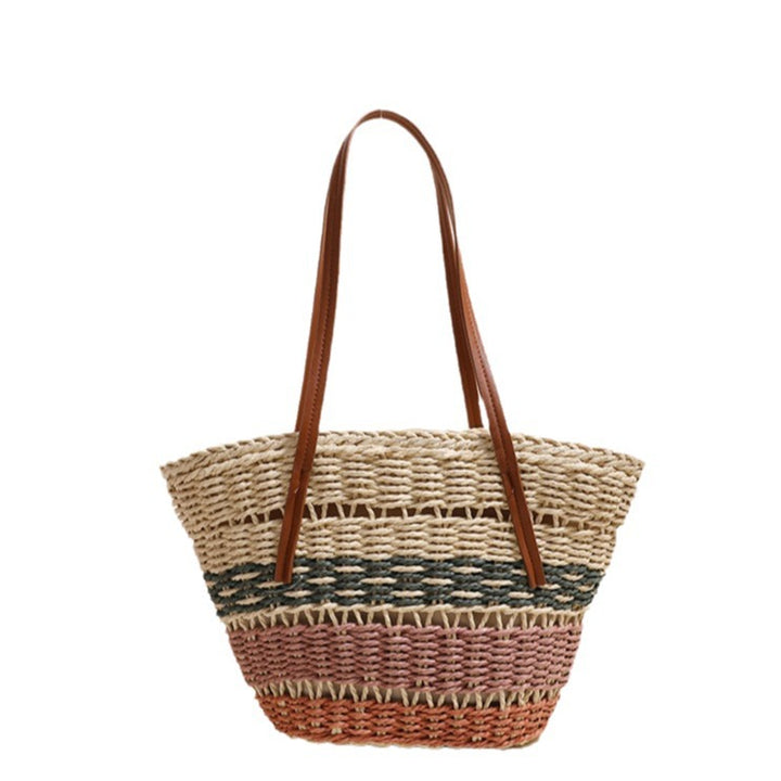 Stylish basket bag with sturdy leather handles Bowlift