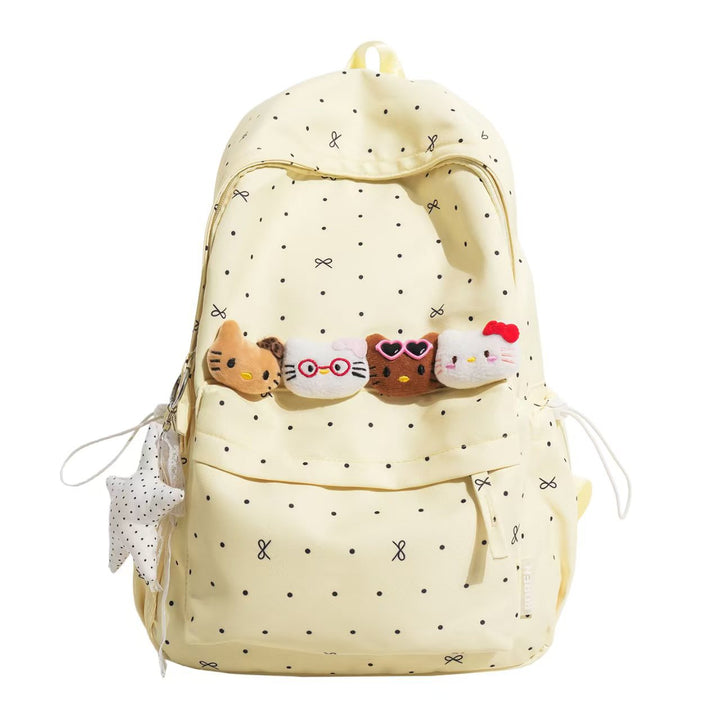 Backpack with Charming Animal Applications and Practical Compartments Bowlift