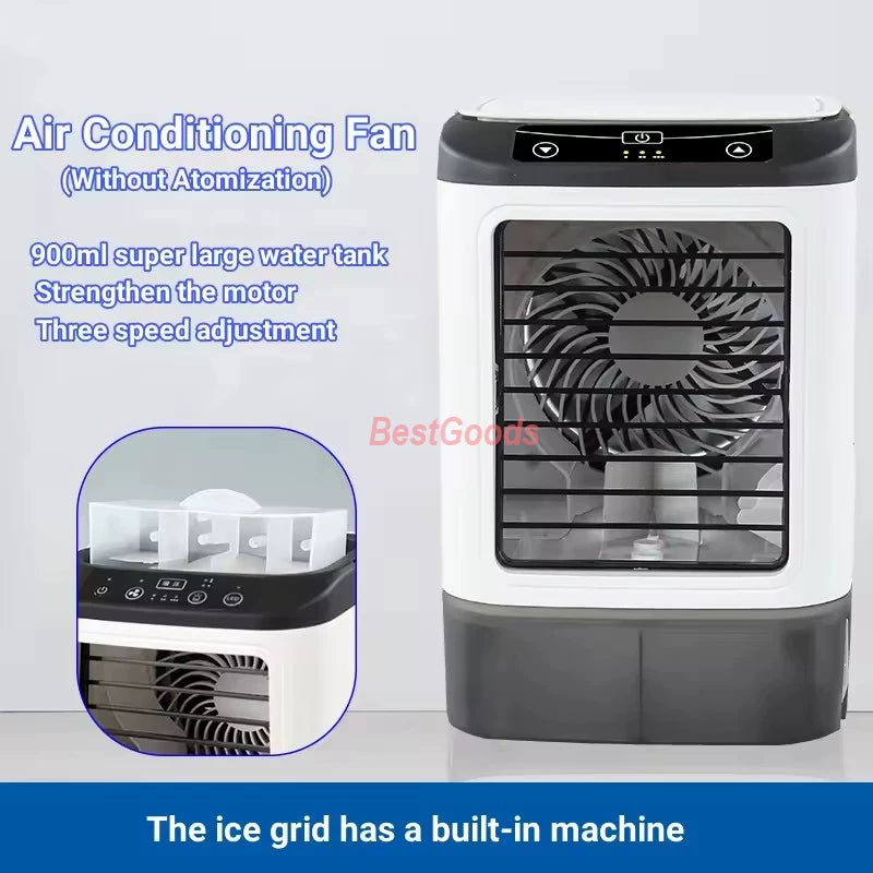 Unisex one size portable non-misting air cooler fan with large water tank and motor with three speeds Bowlift