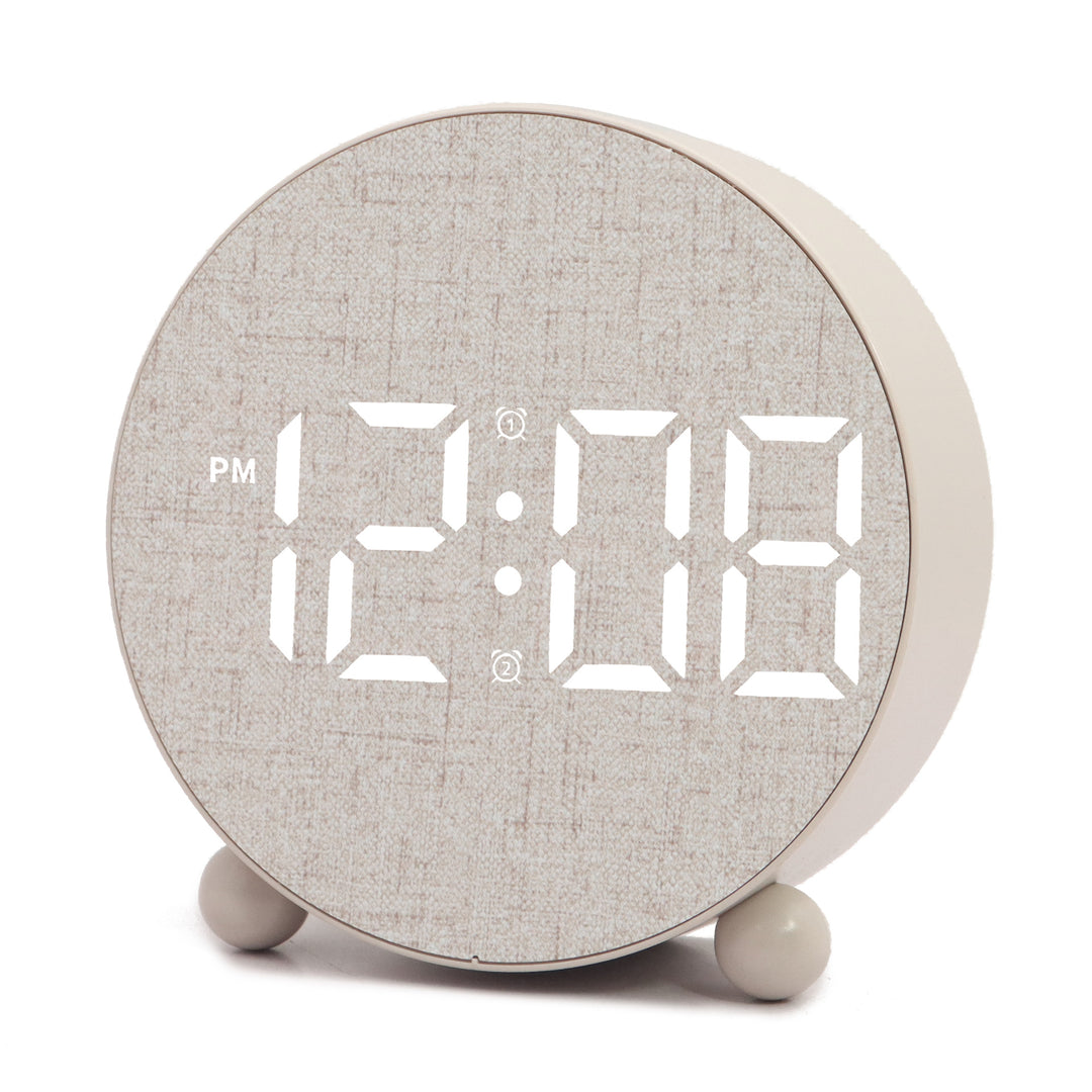 Digital Alarm Clock in Modern Wooden Design Bowlift
