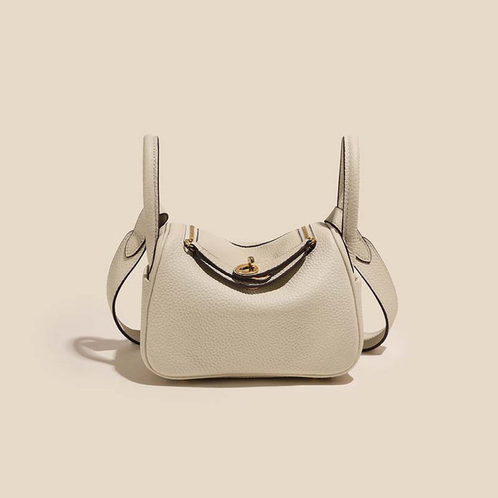 Structured Leather Handbag Bowlift