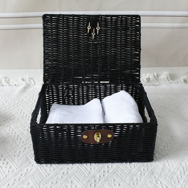 Elegant Woven Storage Chest Bowlift
