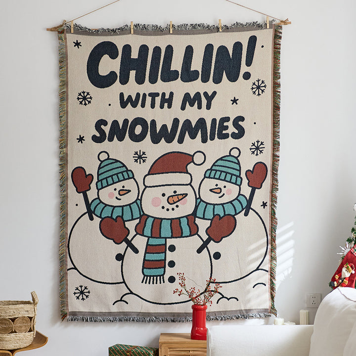 Cozy Graphic Tapestry Throw Blanket