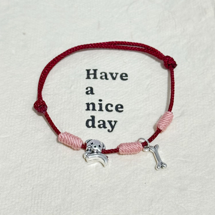 Adjustable Dog Theme Charm Bracelet Bowlift