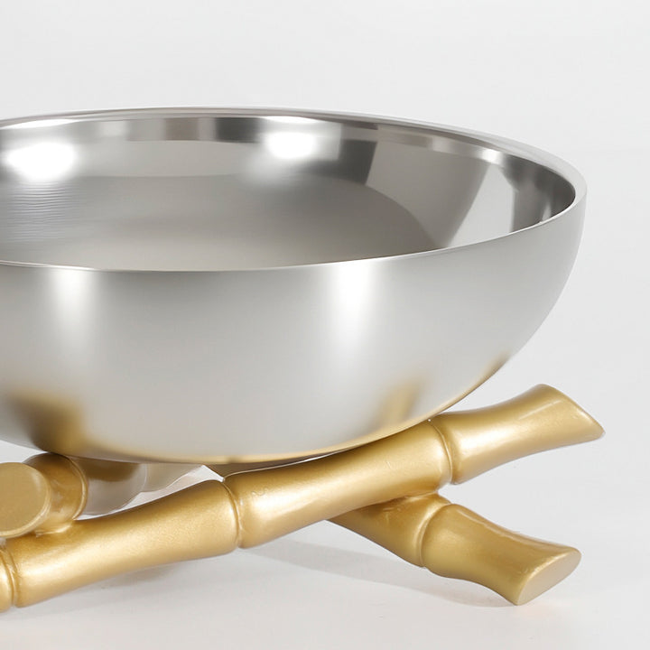Decorative Serving Bowl with Artistic Branch Base