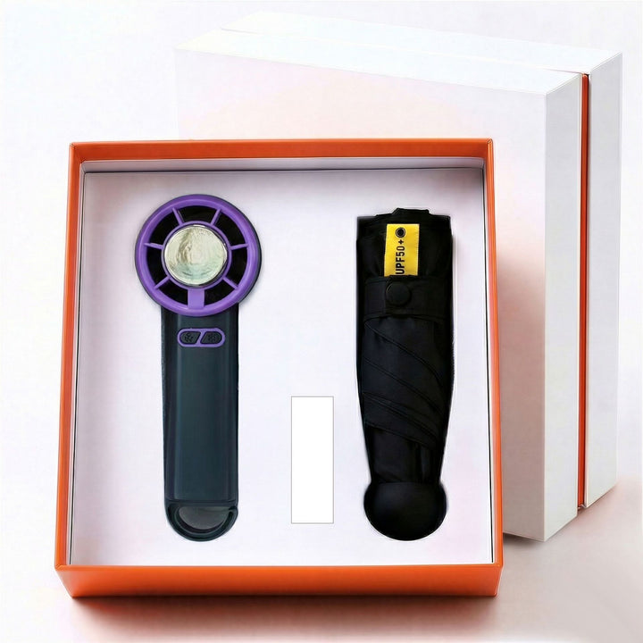 Unisex Portable Fan and Water Bottle Set Bowlift
