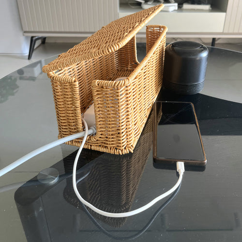 Decorative Woven Charging Station Bowlift