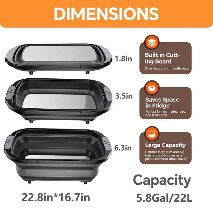 Multifunctional Foldable Stainless Steel Cutting Board