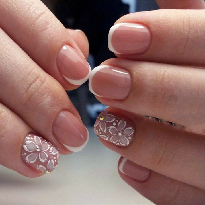 Artful Nail Art with Flower Design Bowlift