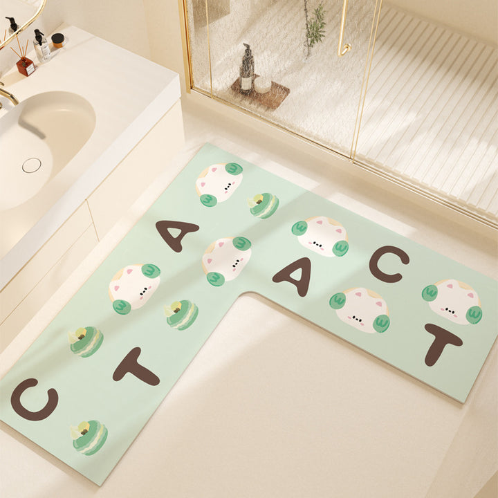 Non-Slip Colorful Bathroom Mat Bowlift