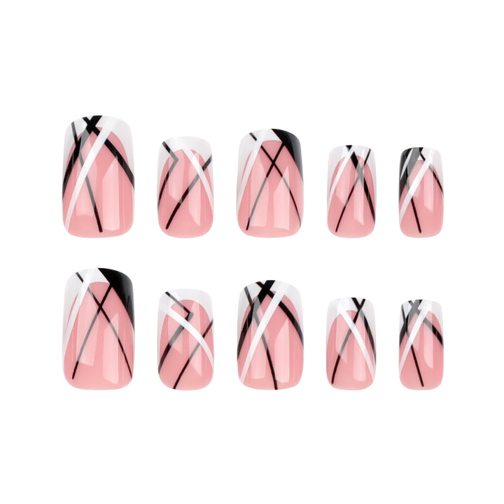 Artful Nail Art with Geometric Accents Bowlift