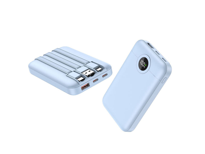 Portable power bank with intelligent cable management and LED charging status display Bowlift