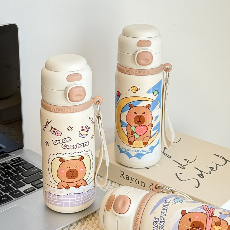 Ladies Insulated Water Bottle with Cute Animal Design Bowlift