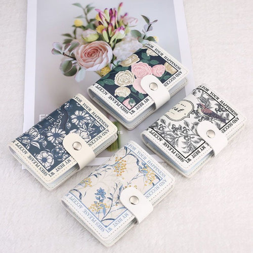Elegant Rose Print Wallet Bowlift