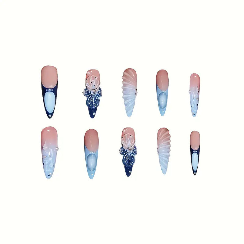 Artistic Stiletto Nail Art Bowlift