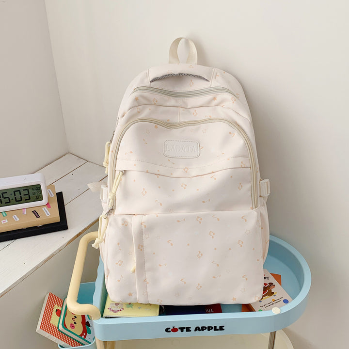 Trendy Music-Themed School Backpack
