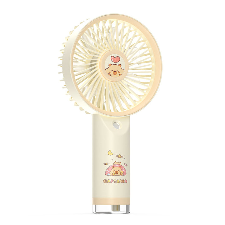 Women's portable hand fan with cute capybara design Bowlift