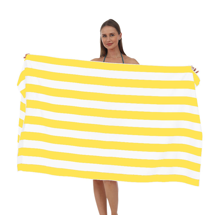 Beach towel with modern, wide stripe pattern Bowlift