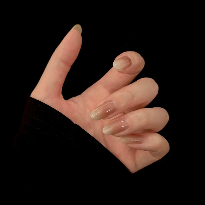 Glossy Decorative Press-On Nails Set Bowlift