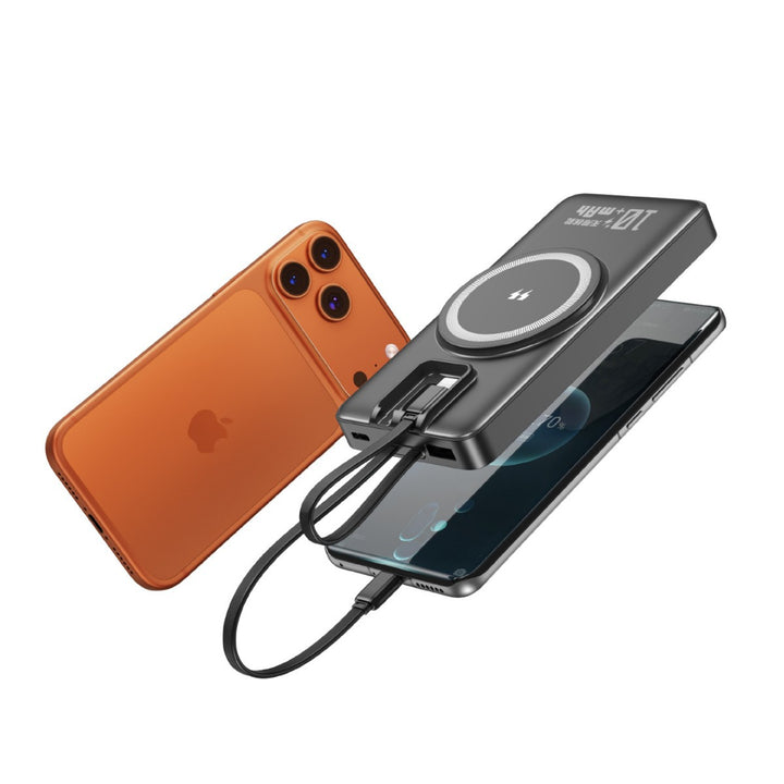 Portable power bank with inductive charging function and intelligent digital display Bowlift
