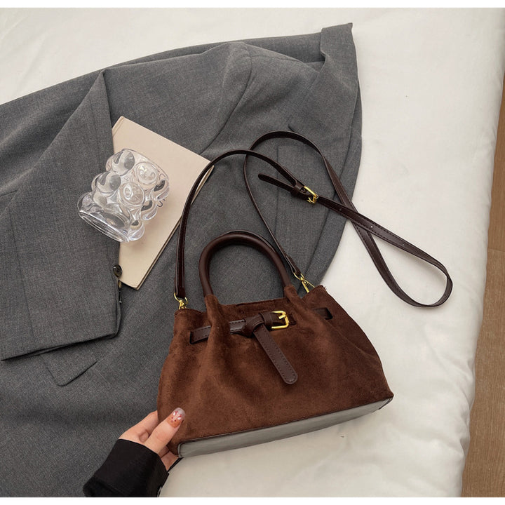 Elegant Suede Handheld Bag Bowlift