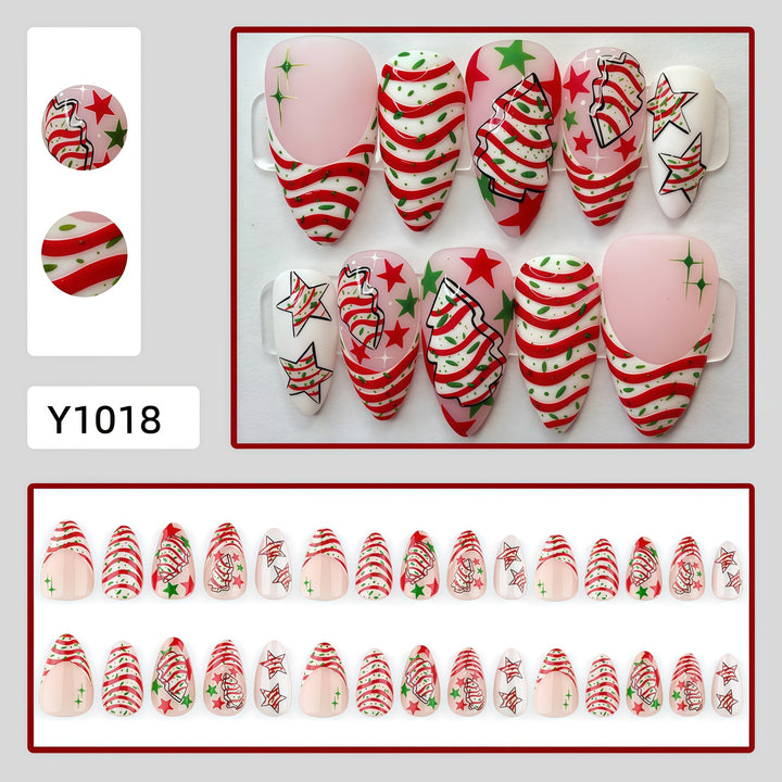 Festive artificial nails with Christmas motifs Bowlift