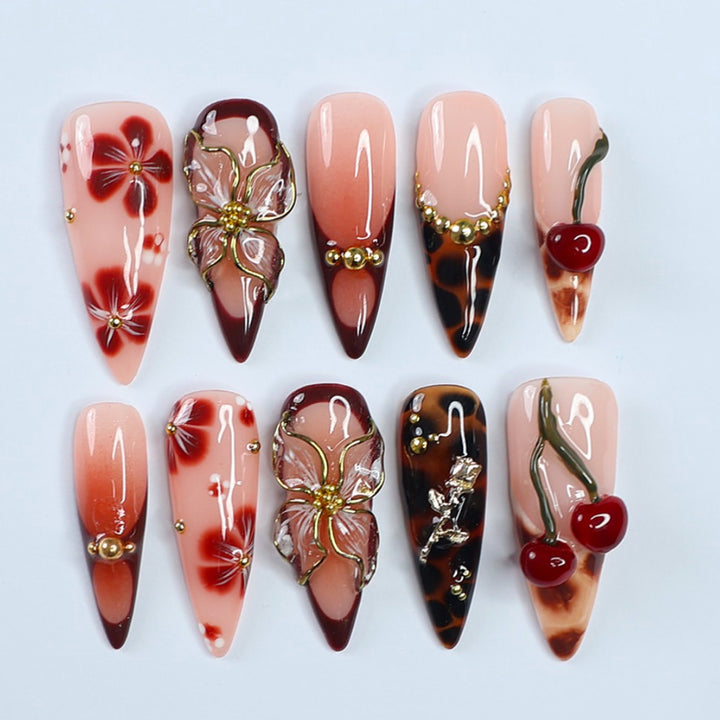 Premium Decorative Press-On Nails Bowlift