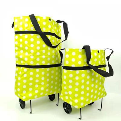 Flower Shopping Cart Bag With Reinforced Wheels And Double Front Pockets