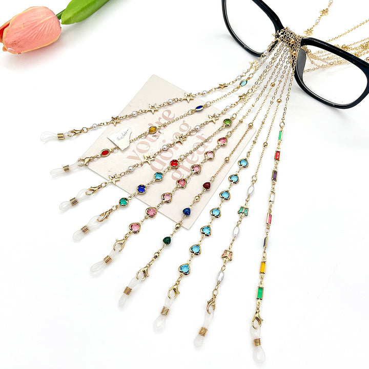 Star-Embellished Eyewear Retainer Chain Bowlift