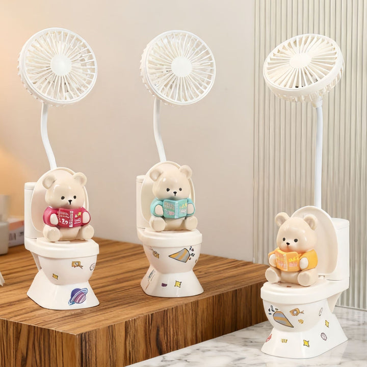 Creative Table Fan in Cute Bear Design Bowlift