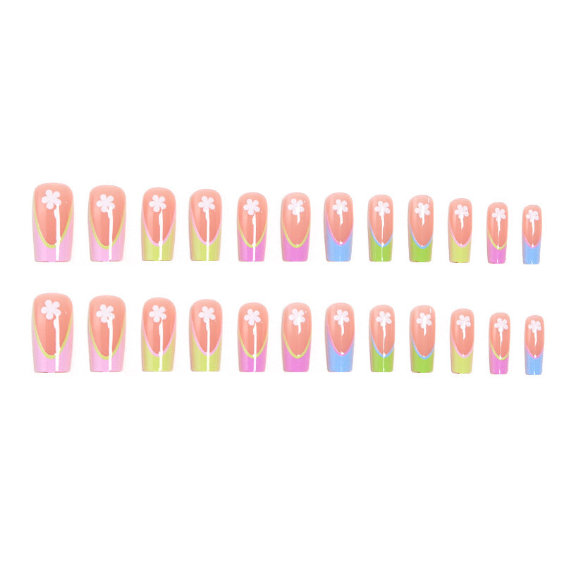 Artificial nails with floral designs Bowlift