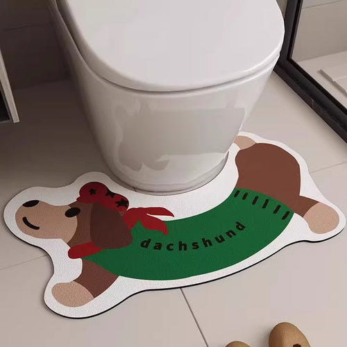 Playful Dog-Themed Bath Mat