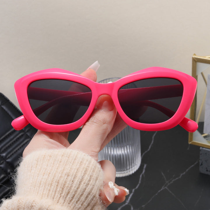 Ladies Cat-Eye Sunglasses with Stylish Leopard Pattern Bowlift