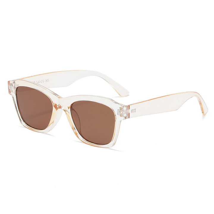 Women's fashionable sunglasses with transparent frame and high-quality UV protection Bowlift