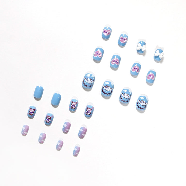 Creative nail art with bow and animal motifs Bowlift