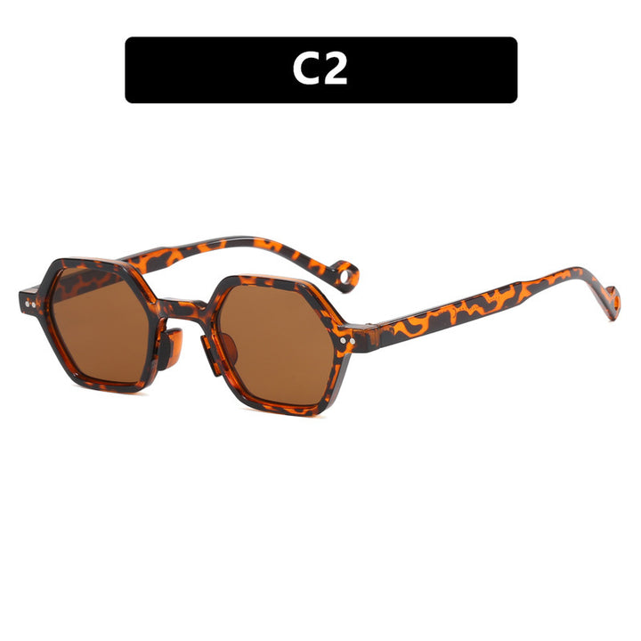 Women's hexagonal sunglasses with transparent frame Bowlift