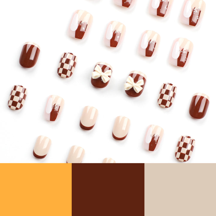 Creative Nail Art with Modern Patterns and Bow Motifs Bowlift