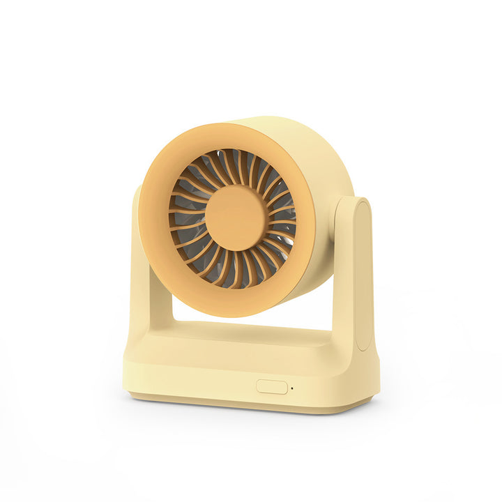 Unisex nan compact rechargeable table fan with pivoting turbine air guidance Bowlift