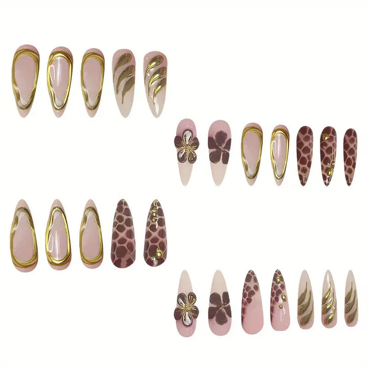 Decorative Resin Press-On Nail Art Set Bowlift