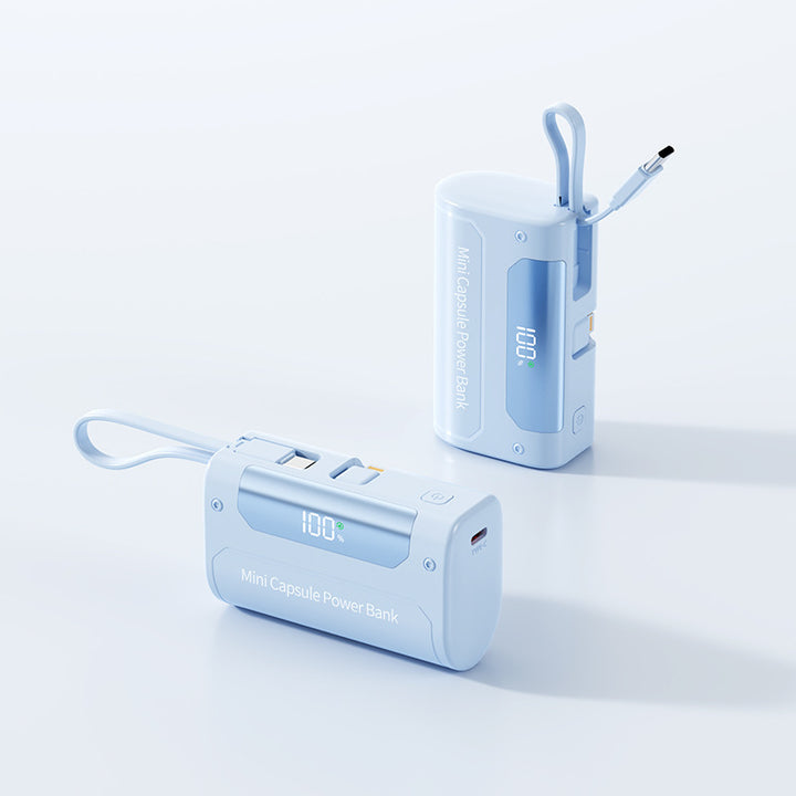 Compact Mini Power Bank with Digital LED Display Bowlift