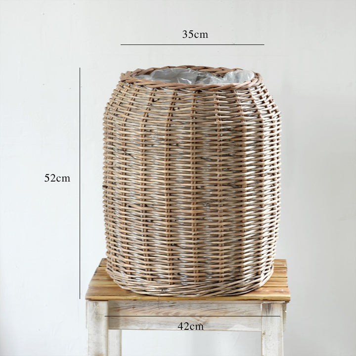 Large Handmade Laundry Basket with Natural Design Bowlift