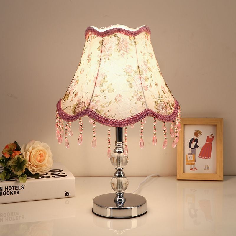 Crystal-Embellished Table Lamp