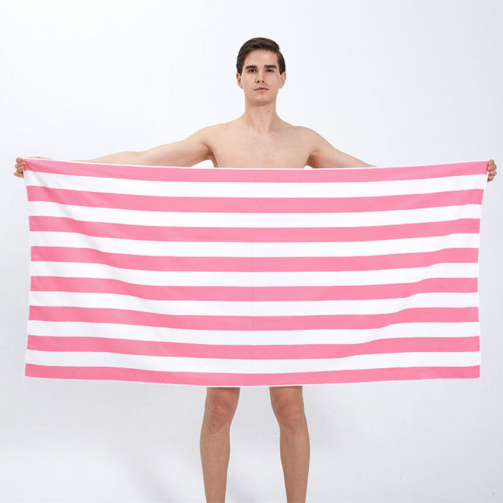 Beach towel with modern, wide stripe pattern Bowlift