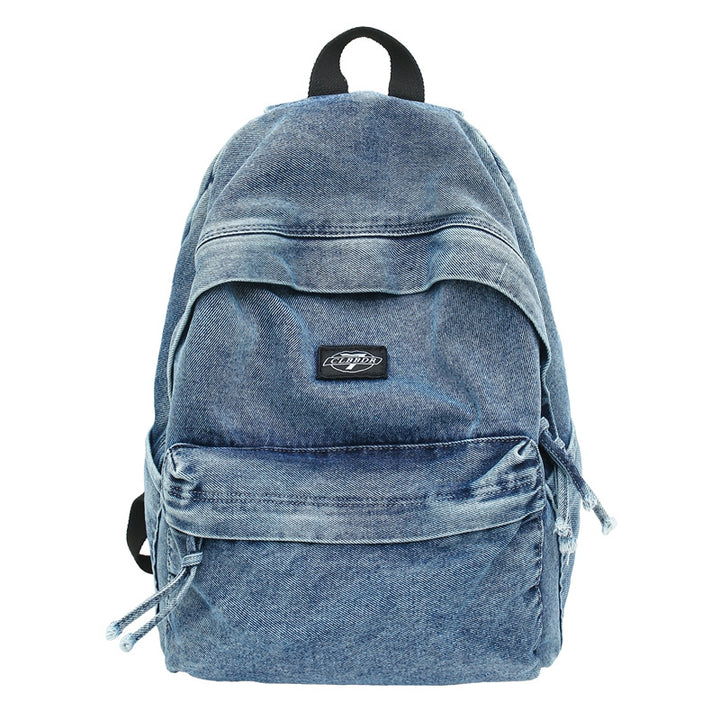 Casual Denim School Backpack Bowlift